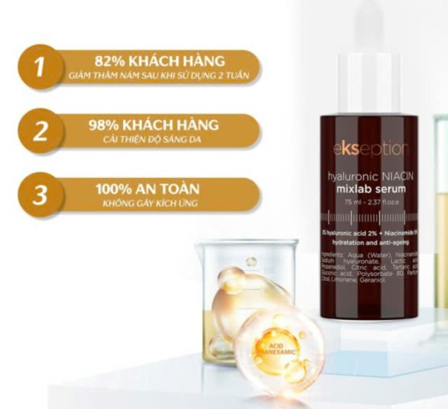Serum Ekseption Hyaluronic Niacin giảm mụn, xóa thâm, trắng sáng da