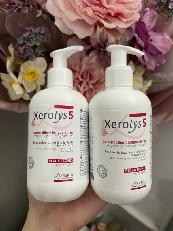 Xerolys 5 Soin Emollient Longue Duree 200ml-Kem dưỡng ẩm cho da khô, da lão hóa