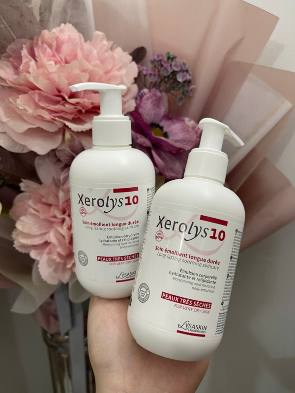 Xerolys 10 Emollient care 200ml-Kem dưỡng cho da khô, viêm da cơ địa.