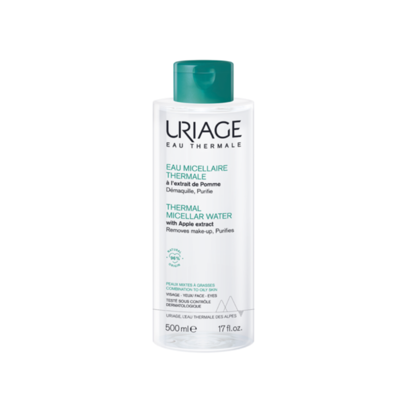 Uriage Thermal Micellar Water 500ml – Tẩy trang da dầu, mụn