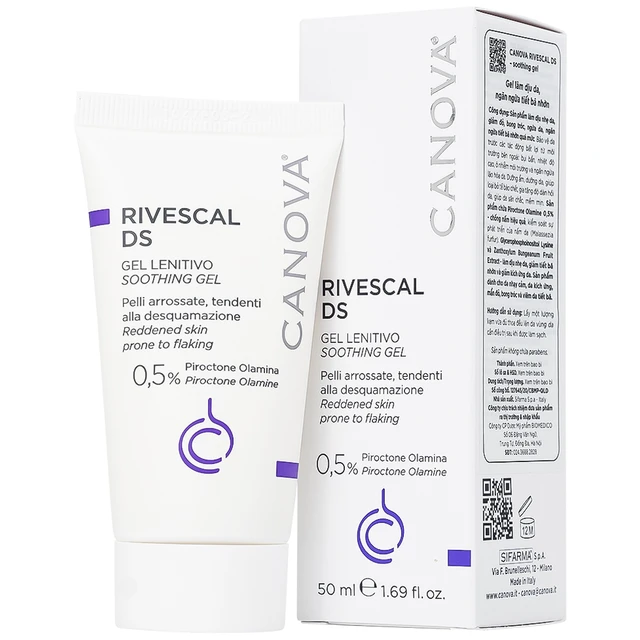 Canova Rivescal DS Soothing Gel – gel bôi dịu da, ngăn ngừa tiết nhờn,giảm đỏ da
