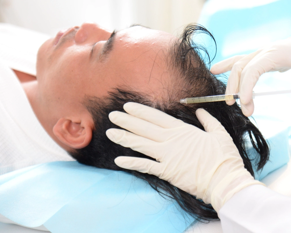 Tinh chất được đưa trực tiếp vào trung bì giúp nuôi dưỡng nang tóc đang suy yếu